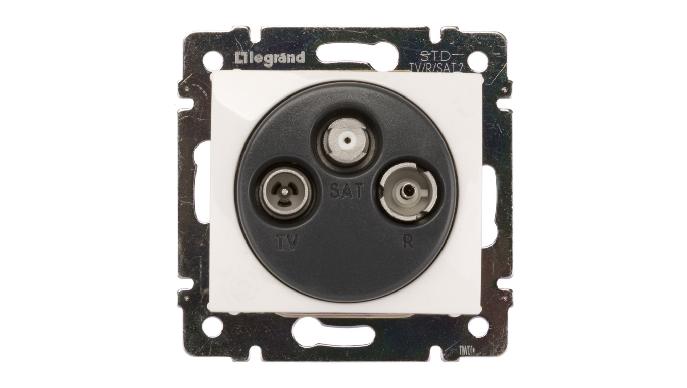 VALENA Gniazdo antenowe RTV/SAT końcowe białe 774436