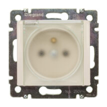 VALENA Gniazdo bryzgoszczelne z/u 16A IP44 kremowe 774121