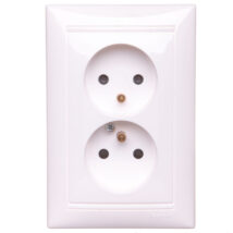 VALENA Gniazdo podwójne z/u 16A IP20 białe 770078