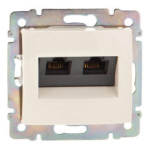 VALENA Gniazdo telefoniczne kremowe 2xRJ45 5e UTP 774131