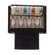 Wkład gniazda telefonicznego pojedynczy RJ11 czarny RJ11