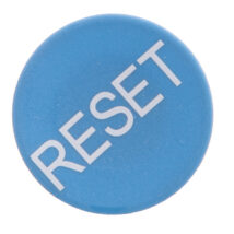 Wkładka przycisku 22mm płaska niebieska z opisem RESET M22-XD-B-GB14 218204