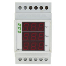 Woltomierz 3-fazowy cyfrowy modułowy 100-300V AC dokładność 1 DMV-3