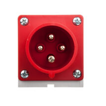 Wtyczka odbiornikowa 16A 4P 400V czerwona IP44 514-6