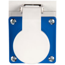 Wtyczka odbiornikowa z klapką 16A 3P 230V niebieska IP44 513-6d