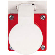 Wtyczka odbiornikowa z klapką 16A 4P 400V czerwona IP44 514-6d