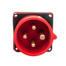 Wtyczka tablicowa 16A 4P 400V czerwona IP44 614-6f3
