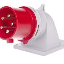 Wtyczka tablicowa kątowa 32A 5P 400V czerwona IP44 77725-6