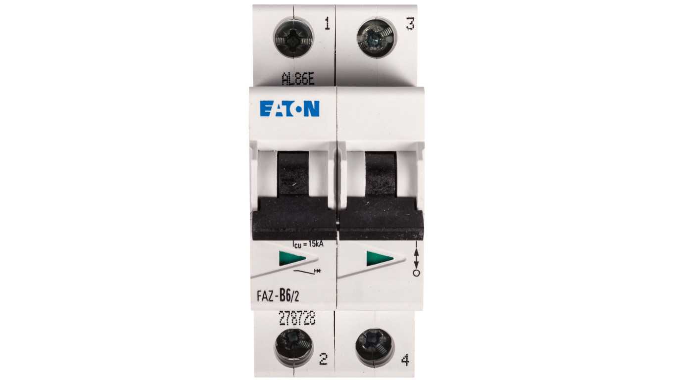 Wyłącznik nadprądowy 2P B 6A 15kA AC FAZ B6/2 278728