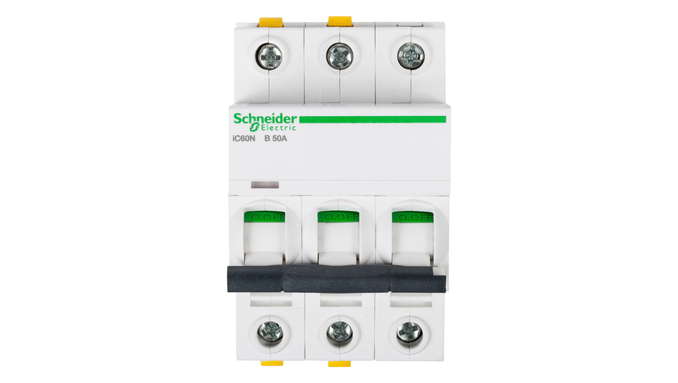 Wyłącznik nadprądowy 3P B 50A 6kA AC iC60N-B50-3 Acti9 A9F03350
