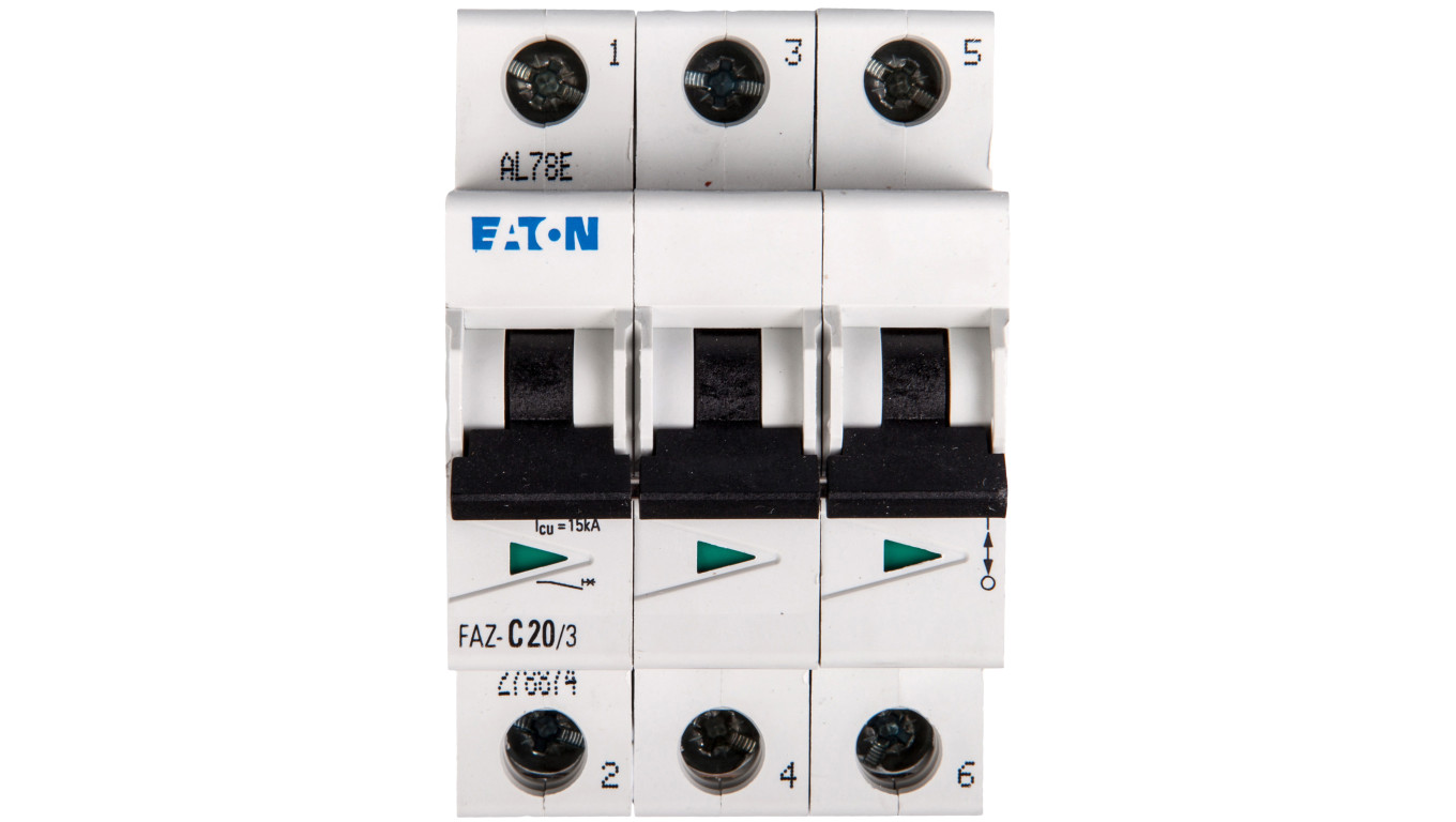 Wyłącznik nadprądowy 3P C 20A 15kA AC FAZ C20/3 278874