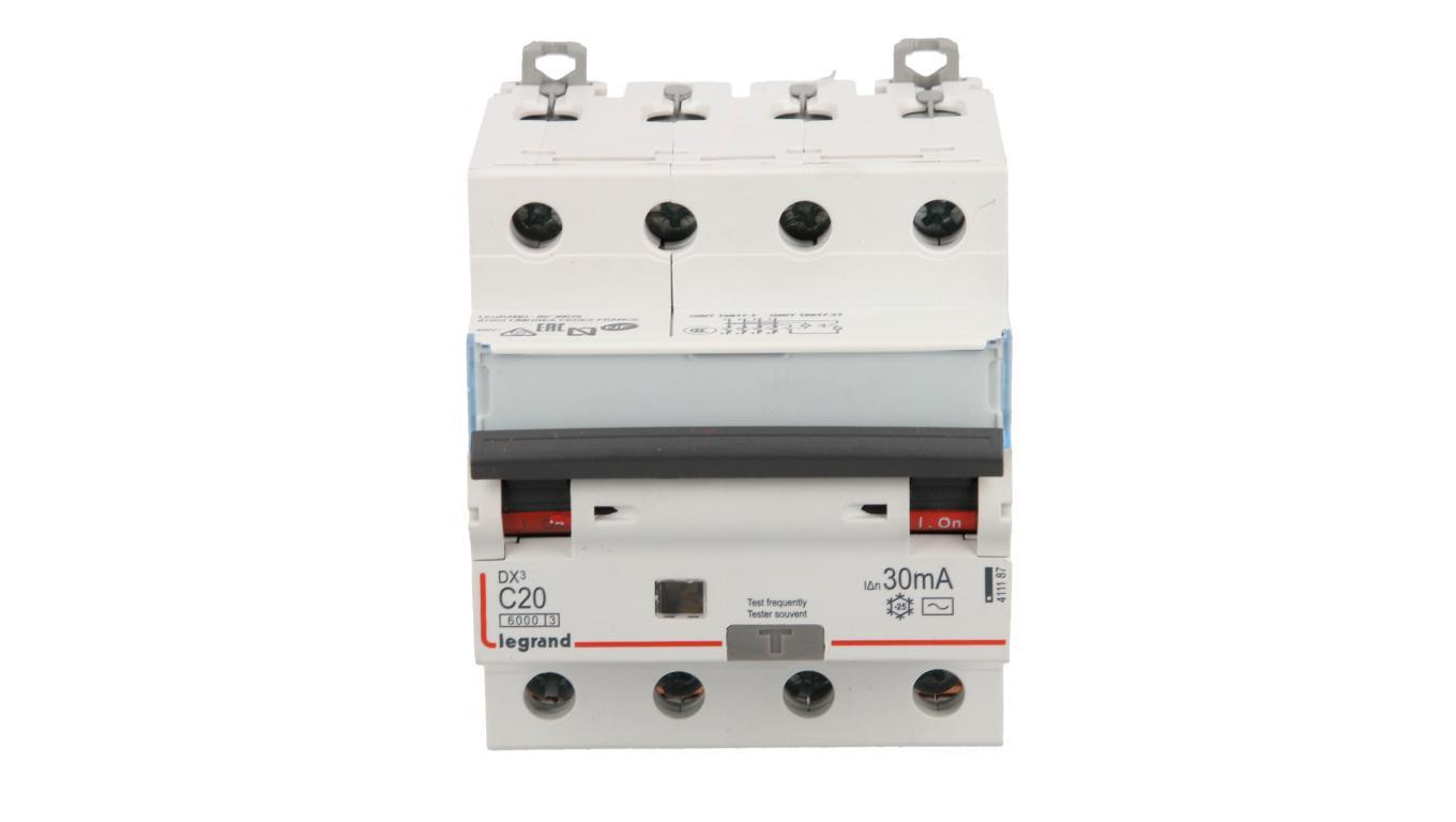 Wyłącznik różnicowo-nadprądowy 4P 20A C 0,03A typ AC P314 DX3 411187