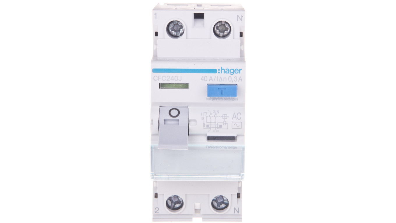 Wyłącznik różnicowoprądowy 2P 40A 0,3A typ AC CFC240J