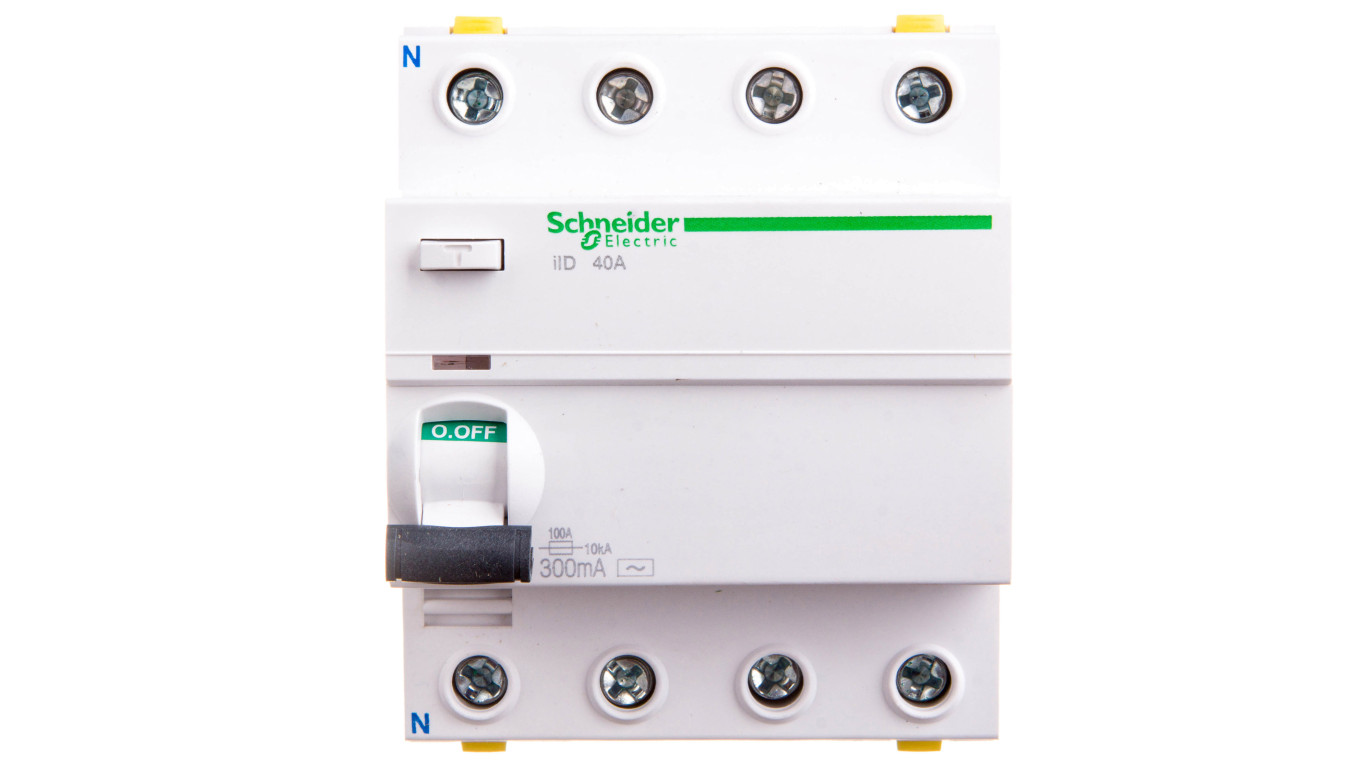 Wyłącznik różnicowoprądowy 4P 40A 0,3A typ AC iID A9Z14440