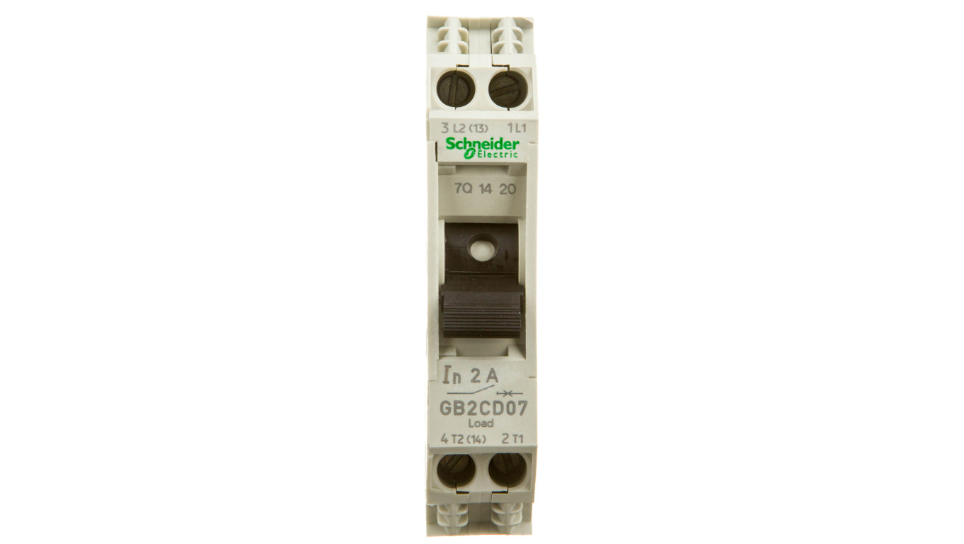 Wyłącznik termo-magnetyczny 1+N 2A AC GB2CD07