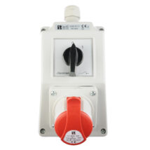 Zestaw instalacyjny z gniazdem 16A 4P (0-1) czerwony ZI02R111