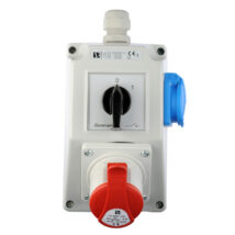 Zestaw instalacyjny z gniazdem 16A 3P+Z+2P+Z (0-1) czerwony ZI03R111