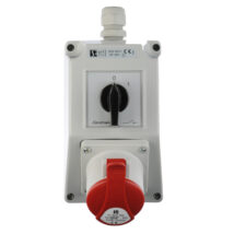 Zestaw instalacyjny z gniazdem 16A 5P (0-1) czerwony ZI02R211