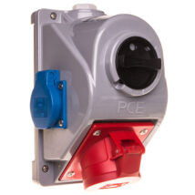 Zestaw instalacyjny z gniazdem 16A 5P+2x2P+Z schuko (0-1) czerwony Combopol 61132-6 96061552W