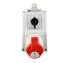 Zestaw instalacyjny z gniazdem 32A 4P (0-1) czerwony ZI02R341