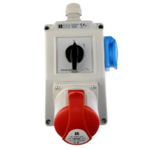 Zestaw instalacyjny z gniazdem 32A 5P+2P+Z (0-1) czerwony ZI05R441