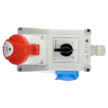 Zestaw instalacyjny z gniazdem 32A 5P+2P+Z (L-0-P) czerwony ZI05R461