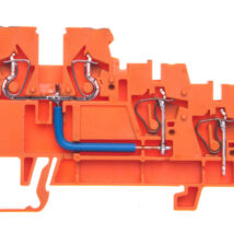 Złączka 3-przewodowa do czujników zasilająca z LED pomarańczowa 270-564 /10szt./