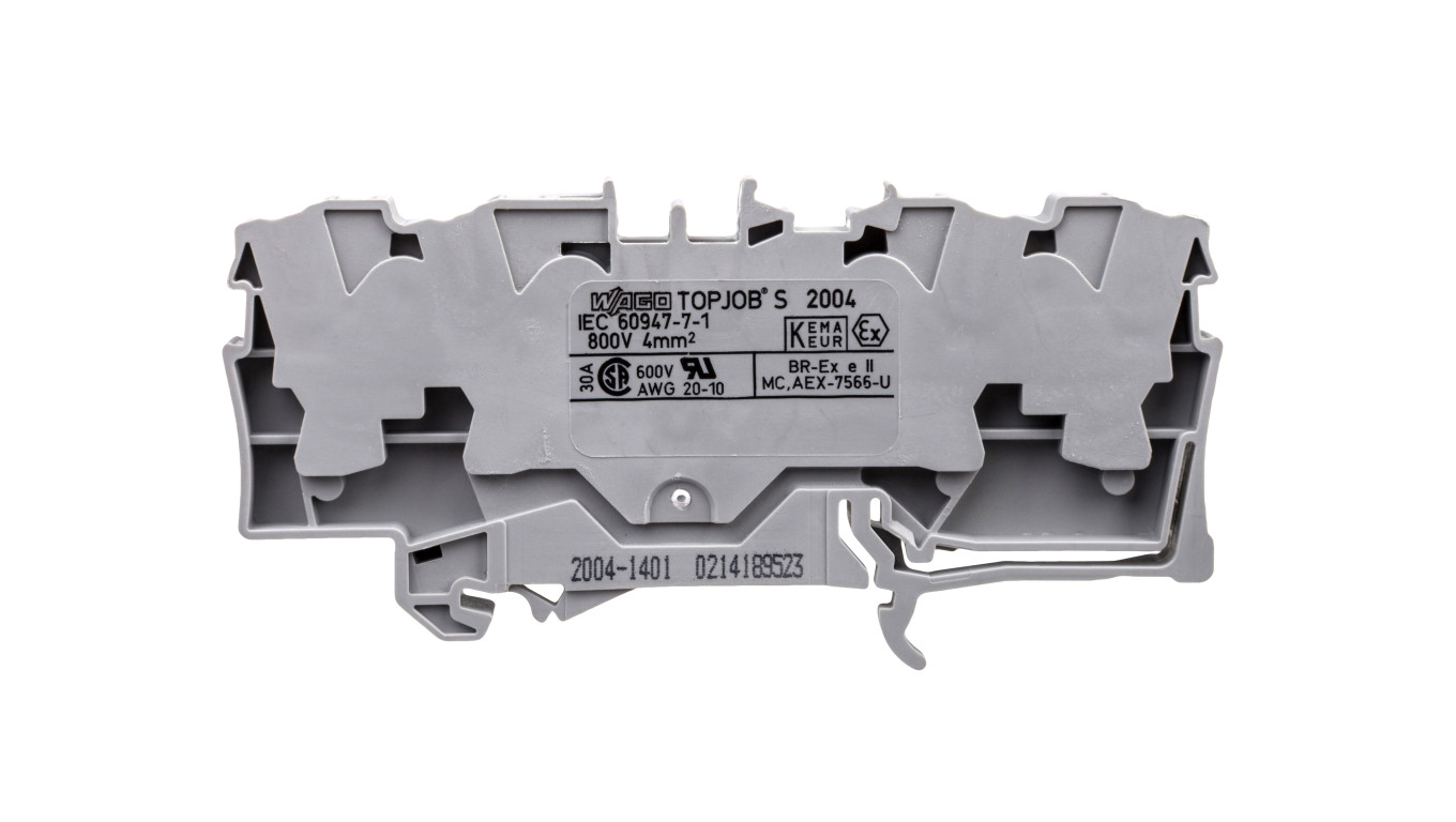 Złączka szynowa 2-przewodowa 16mm2 szara 2016-1201 TOPJOBS