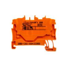 Złączka szynowa 2-przewodowa 1,0mm2 pomarańczowa 2000-1202 TOPJOBS