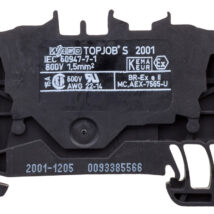 Złączka szynowa 2-przewodowa 1,5mm2 czarna 2001-1205 TOPJOBS