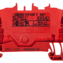 Złączka szynowa 2-przewodowa 1,5mm2 czerwona 2001-1203 TOPJOBS