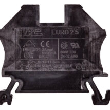 Złączka szynowa 2-przewodowa 2,5mm2 czarna EURO 43408BK