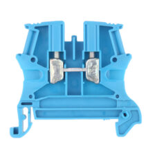 Złączka szynowa 2-przewodowa 4mm2 niebieska 037101