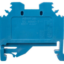 Złączka szynowa 2-przewodowa 4mm2 niebieska 281-104