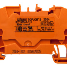 Złączka szynowa 2-przewodowa 4mm2 pomarańczowa 2004-1202 TOPJOBS