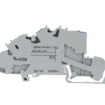 Złączka szynowa 3-pietrowa 4mm2 N/L/PE szara TOPJOBS 2003-7646