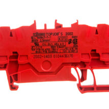 Złączka szynowa 4-przewodowa 2,5mm2 czerwona 2002-1403 TOPJOBS