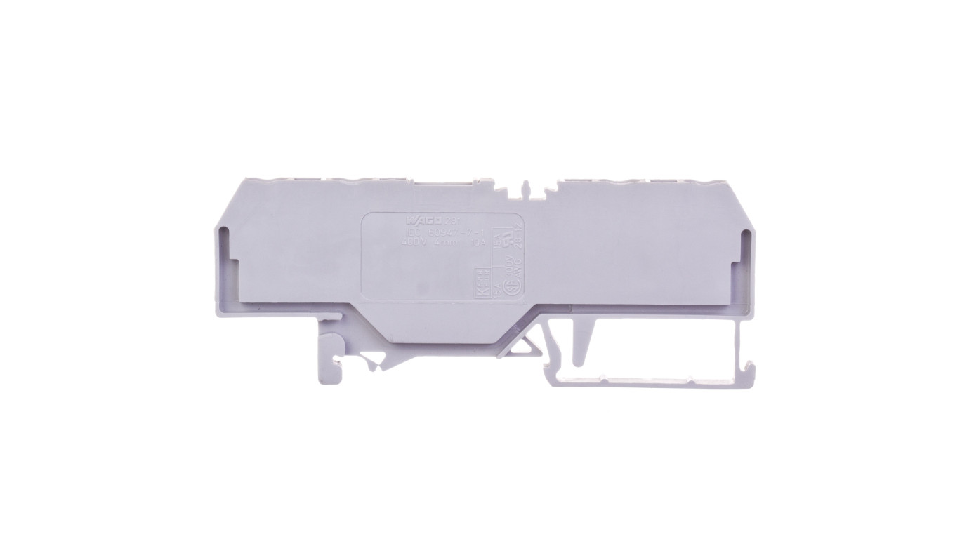 Złączka szynowa 4-przewodowa 4mm2 szara 281-656 /50szt./