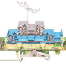Złączka trzypiętrowa PE / L / L 2,5mm2 zolto-zielona / niebieska / szara 280-547