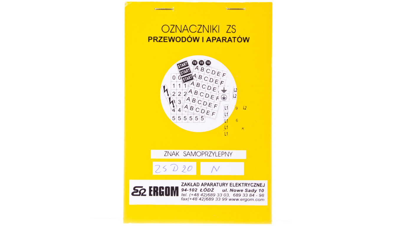 Znaki samoprzylepne ZS D20/N E04ZP-02030403500