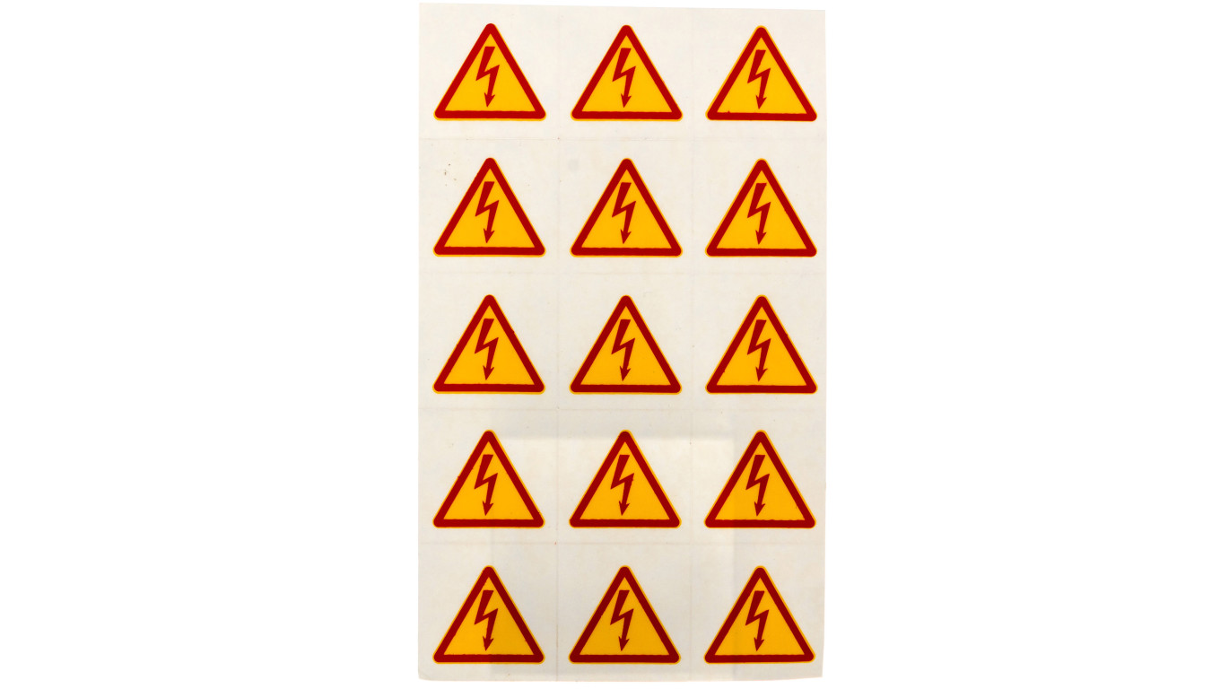 Znaki samoprzylepne typu BŁYSKAWICE ZS 25 LIGHTNING E04ZP-02030200500 /150szt/