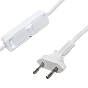 Sznur przyłączeniowy z wyłącznikiem SP/W-400cm biały SP/W-400/2X0,75/-BIA YNS10000532